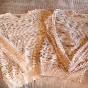 2 Loft Sweaters - 1 tan, 1 grey